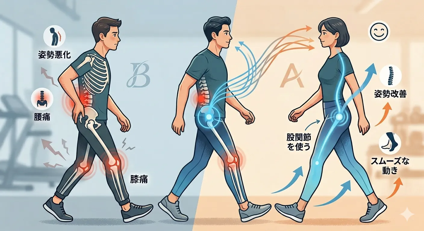 歩き方を改善したい方へ｜股関節・骨盤・胸郭から見直すパーソナルジムのアプローチ